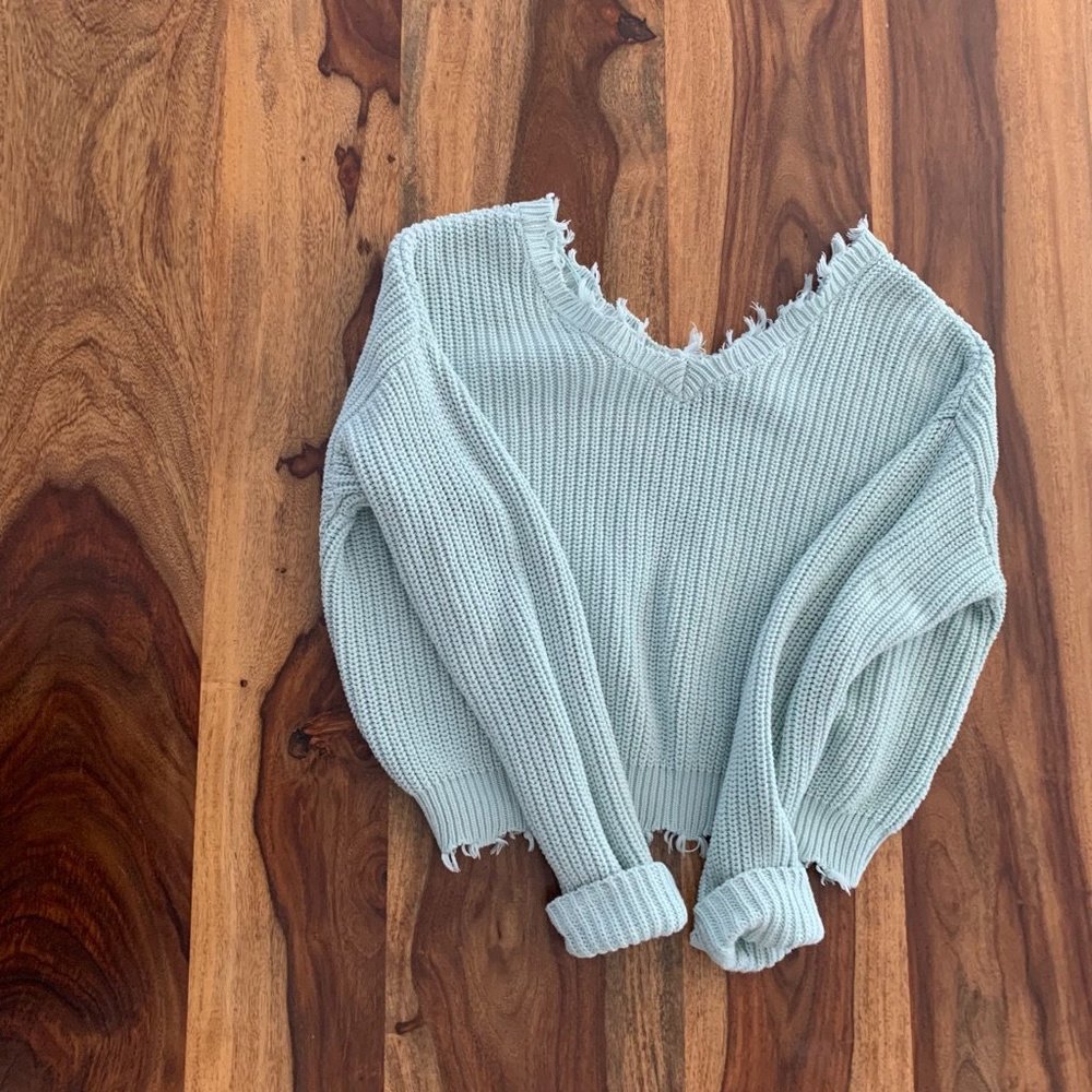 Cropped knit sweater size XS